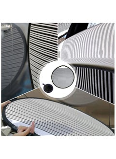 Generic 1 Pack 80cm Circular Striped Flexible Foldable PDR Lined Light Reflector Board Round Dent Repair Panel Portable Tool Designed for Car Body Dent Removal  - Image 4