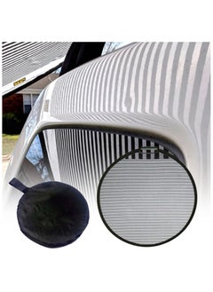 Generic 1 Pack 80cm Circular Striped Flexible Foldable PDR Lined Light Reflector Board Round Dent Repair Panel Portable Tool Designed for Car Body Dent Removal  - Image 5