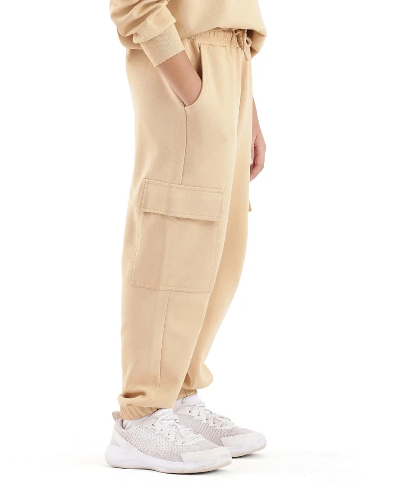 Rare Ones Rare Ones Kids Firot Dusky Yellow Cotton Solid Trackpant