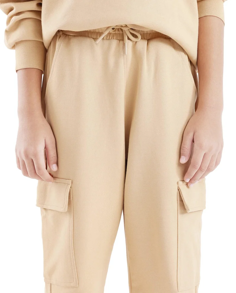 Rare Ones Rare Ones Kids Firot Dusky Yellow Cotton Solid Trackpant