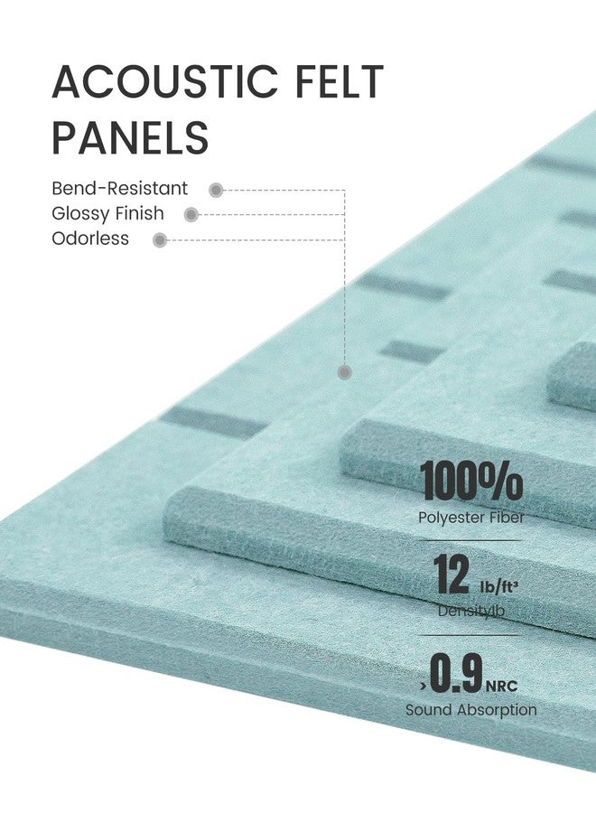 Fluxynara Large Felt Bulletin Board 48" x 36" Cork Board Alternative-12 Pack with 70 Safe Removable Adhesive Tabs, Cork Boards for Walls Cork Board for Home Office Classroom Pin Board-Seafoam Blue - Image 4