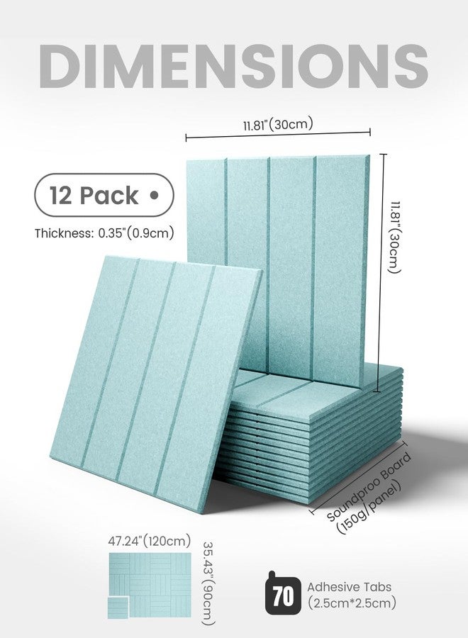Fluxynara Large Felt Bulletin Board 48" x 36" Cork Board Alternative-12 Pack with 70 Safe Removable Adhesive Tabs, Cork Boards for Walls Cork Board for Home Office Classroom Pin Board-Seafoam Blue - Image 2