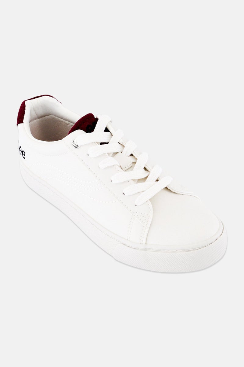 LEE Women Maddy Lace Up Casual Shoes, Off White - Image 1