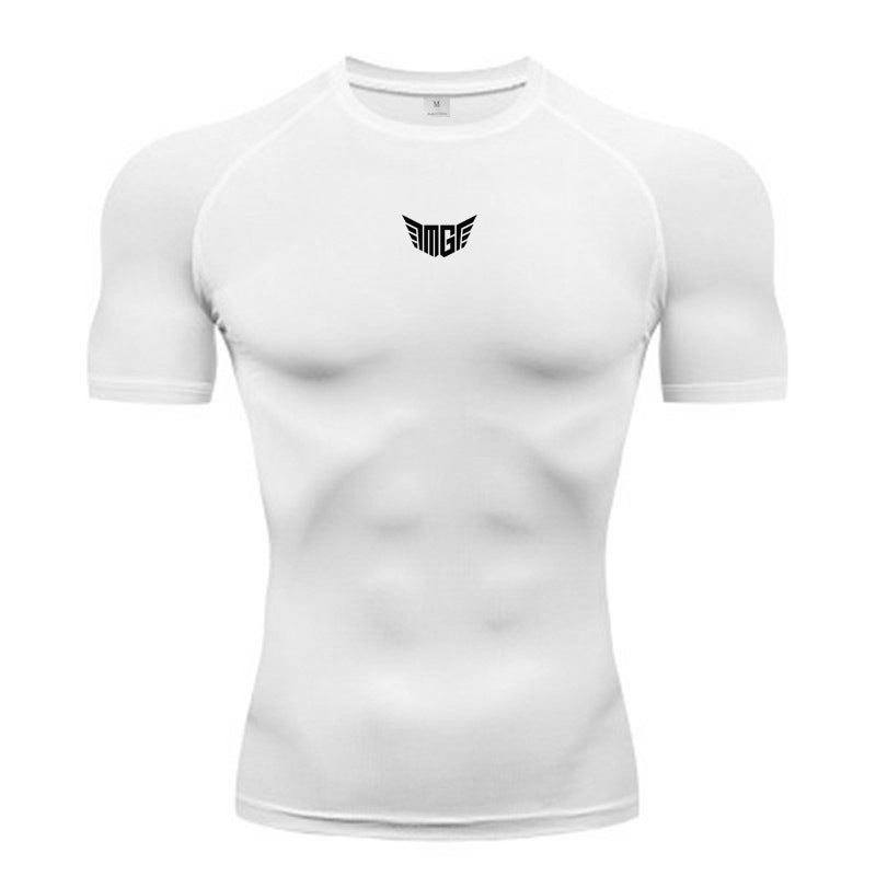 Men''s Quick-drying Tight Short-sleeved T-shirt Fitness Bodybuilding Running Sports Base Shirt High Elastic Breathable AliExpress - Image 1