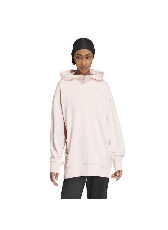 Adidas adidas W Gg Hd Swt Pink Training Sweatshirts 2XS  - Image 3