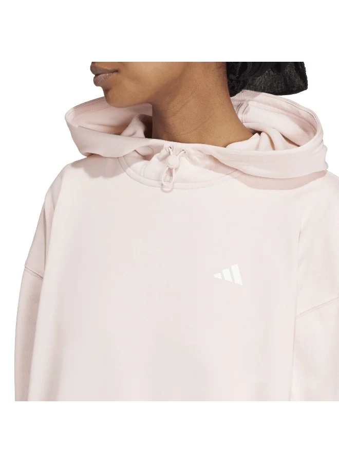 adidas سويت شيرت تدريب وردي W Gg Hd مقاس 2XS