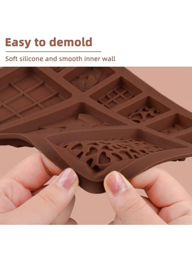JoyousSto 3 Pcs Silicone Chocolate Molds, Break Apart Chocolate Molds 9 Cavity Chocolate Silicone Molds Break Apart Candy Molds for Cake Decorations Candy Chocolate  - Image 4