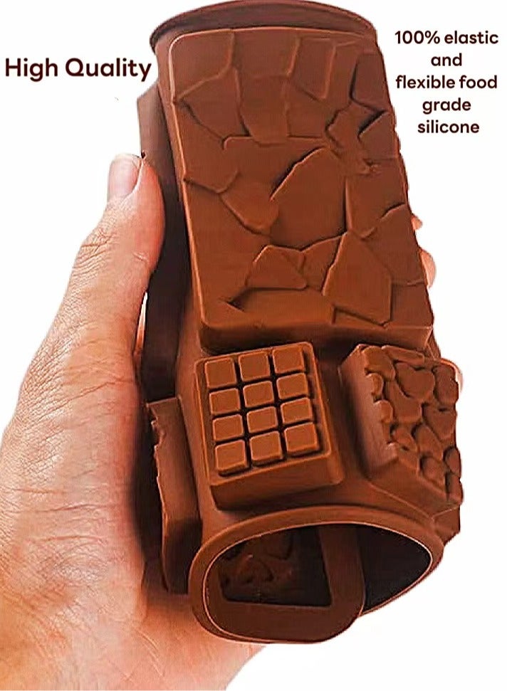 JoyousSto 3 Pcs Silicone Chocolate Molds, Break Apart Chocolate Molds 9 Cavity Chocolate Silicone Molds Break Apart Candy Molds for Cake Decorations Candy Chocolate  - Image 3