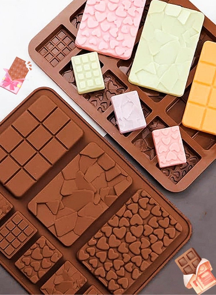 JoyousSto 3 Pcs Silicone Chocolate Molds, Break Apart Chocolate Molds 9 Cavity Chocolate Silicone Molds Break Apart Candy Molds for Cake Decorations Candy Chocolate  - Image 2