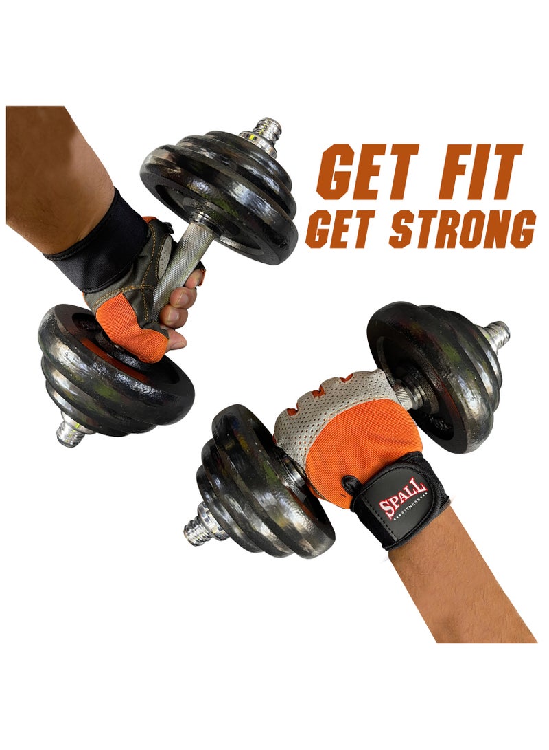 Spall Weight Lifting Gloves Workout Gloves With Wrist Wrap Support Gym Gloves Ventilated Back Weight Lifting Gloves With Palm Protection For Lifting Training Fitness And Exercise - Image 2