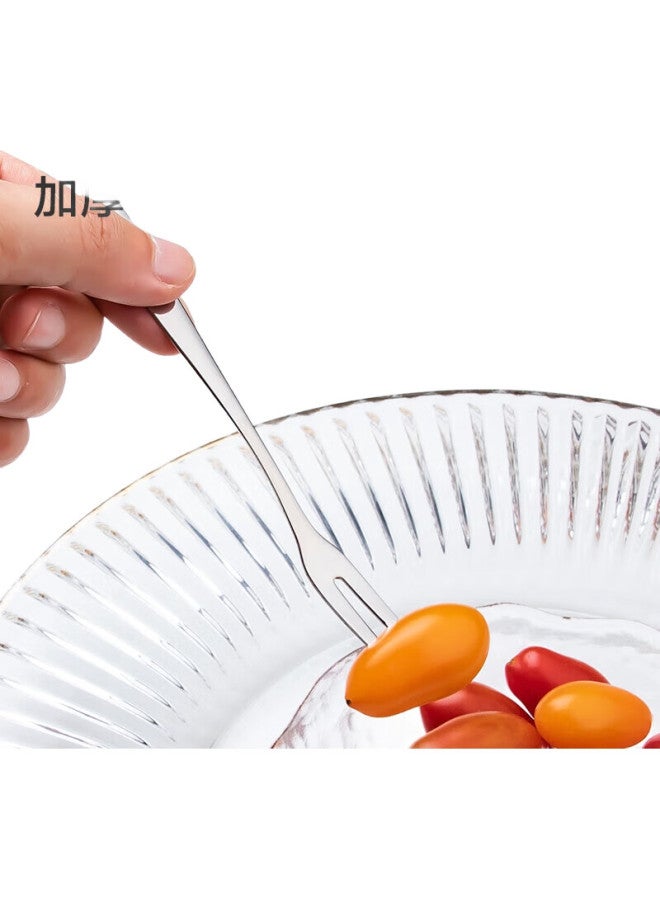 JD.com Jingzao 304 Stainless Steel Fruit Forks, Household Dessert Forks, Restaurant Small Forks, Mooncake Forks, Children'S Forks, 5-Piece Set - Image 2