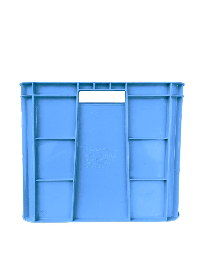 Plastica Industries LLC Fish Crate 600x400x350mm, 70L Stackable Plastic Storage Box for Fishing, Seafood, Cold Storage, Transport & Industrial Use - Blue - Image 2