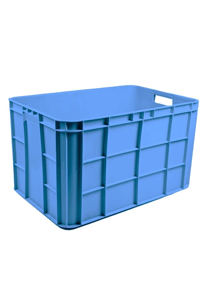 Plastica Industries LLC Fish Crate 600x400x350mm, 70L Stackable Plastic Storage Box for Fishing, Seafood, Cold Storage, Transport & Industrial Use - Blue - Image 4