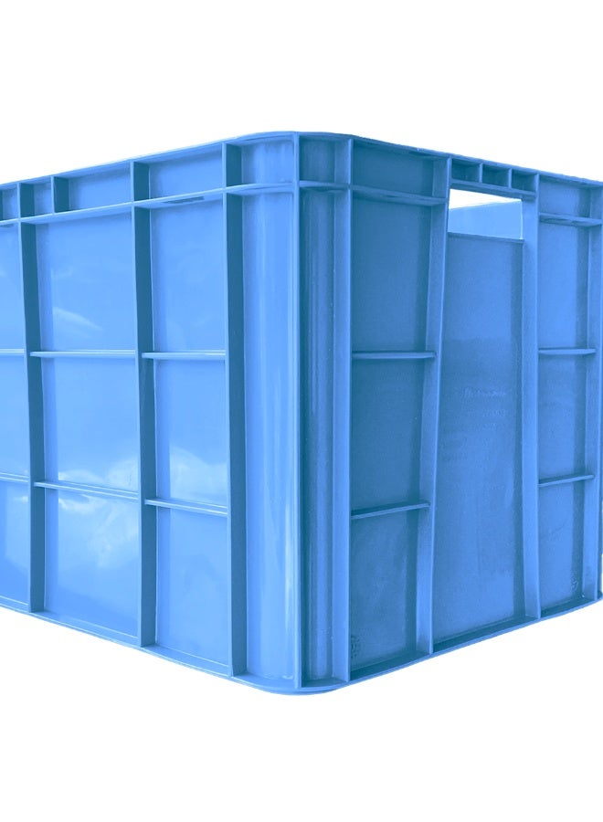 Plastica Industries LLC Fish Crate 600x400x350mm, 70L Stackable Plastic Storage Box for Fishing, Seafood, Cold Storage, Transport & Industrial Use - Blue - Image 3