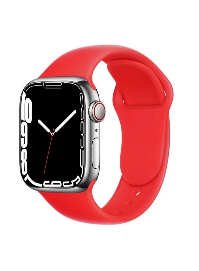 Apple Watch Band 45mm 44mm 42mm Soft Silicone Sport Band Replacement Wrist Strap Compatible for iWatch Apple Watch Series 7/SE/6/5/4/3/2/1,Nike+,Sport,Edition - Image 1