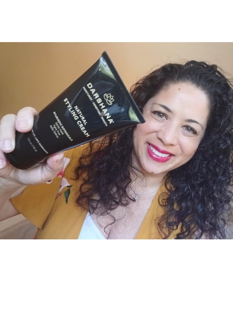 Darshana Darshana Natural Styling Cream, Curl Cream with Ayurvedic Botanicals, Flexible All-Day-Hold  - Image 2