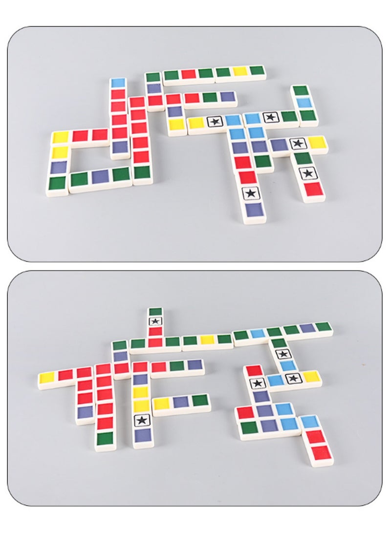 Jenga Building Blocks Kids Digital Color Stacking Dominoes Wooden Toys For Family Game Night Travel Gift - Image 2