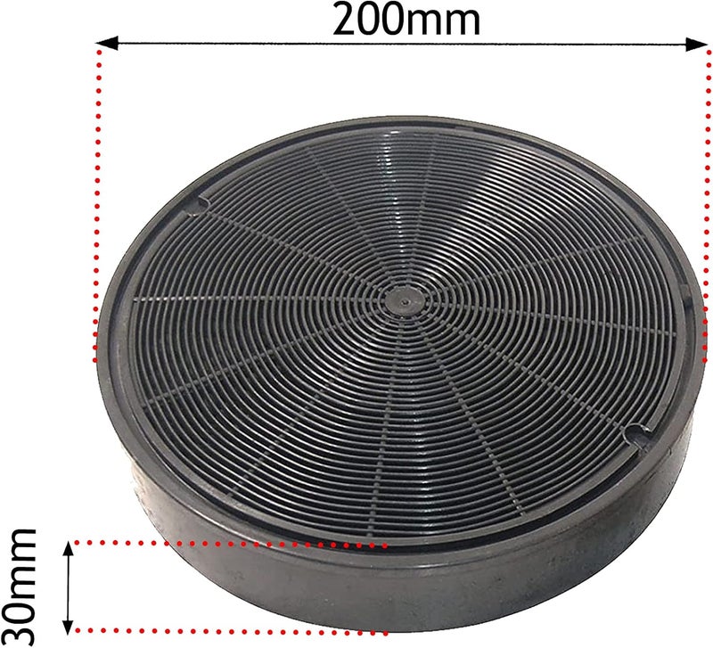 Spares2go Type EFF62 Charcoal Carbon Filters compatible with AEG Cooker Hood Vent (200 x 30 mm, Pack of 2) - Image 2