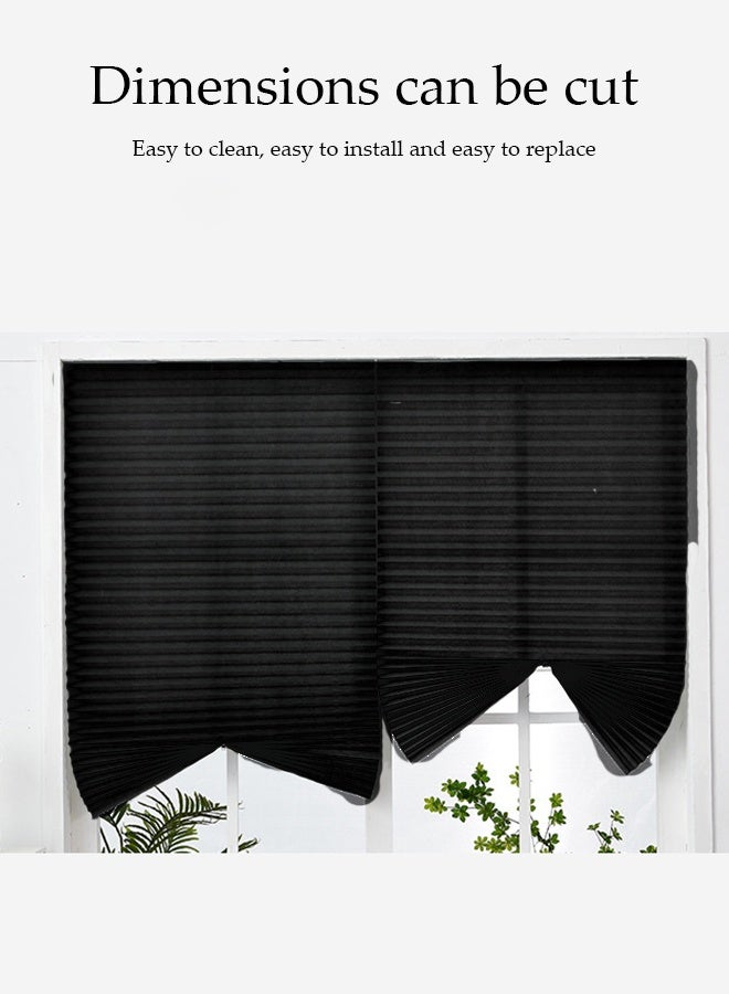 DUNISO 2 Pieces of Pleated Window Shades，Cordless Blackout Pleated Fabric Shade，Self Adhesive Heat Insulation Window Shades Curtains，Can Be Cleaned and Trimmed，Easy to Install，for Bedroom, Bathroom, Living Room，Balcony, Restaurant(120*150CM)  - Image 5