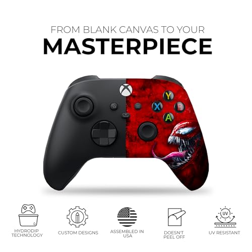 DreamController Vennom vs Carnagge Custom X-box Controller Wireless compatible with X-box One/Series X/S Proudly Customized in USA with Permanent HYDRO-DIP Printing (NOT JUST A SKIN) - Image 5