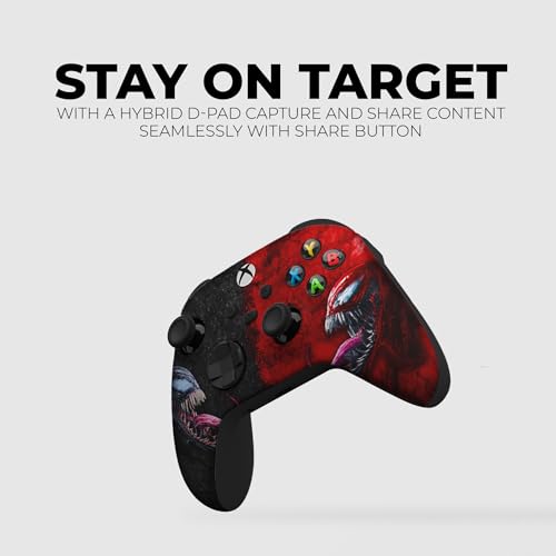 DreamController Vennom vs Carnagge Custom X-box Controller Wireless compatible with X-box One/Series X/S Proudly Customized in USA with Permanent HYDRO-DIP Printing (NOT JUST A SKIN) - Image 4