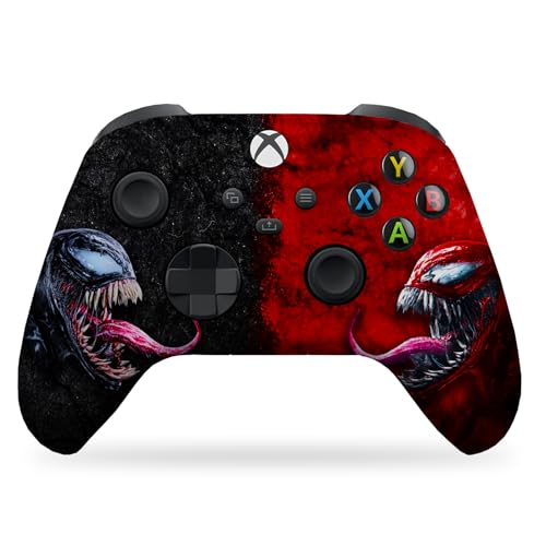 DreamController Vennom vs Carnagge Custom X-box Controller Wireless compatible with X-box One/Series X/S Proudly Customized in USA with Permanent HYDRO-DIP Printing (NOT JUST A SKIN) - Image 1
