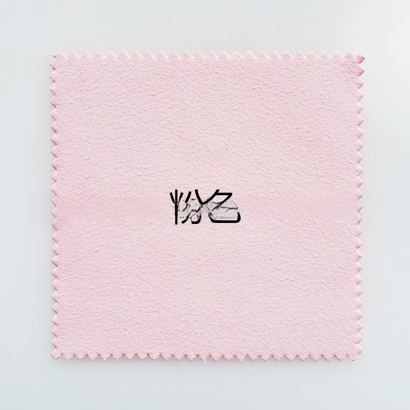 Generic Double-Sided Velvet Jewelry Polishing Cloth Pink 