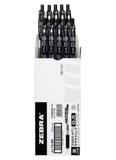 ZEBRA 10 Piece Sarasa Clip 0.5mm Black Ink Retractable Pen  - Image 1