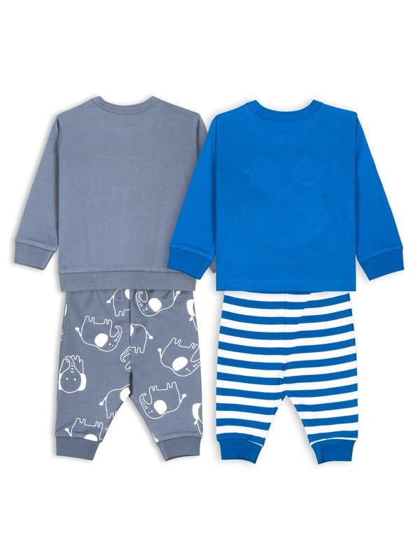 ARIEL Unisex Baby Full Sleeves Cotton Sweatshirt & Joggers Set (Pack of 2) (AR-BS-P2-elephanthead_royaldog3D-3-4) - Image 3