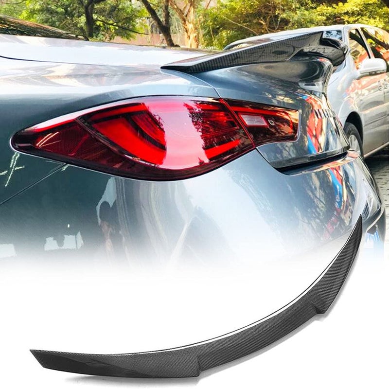 MCARCAR KIT Carbon Fiber Trunk Spoiler for Infiniti Q60 Q60S Coupe 20162023 Rear Trunk Spoiler Boot Lid Highkick Wing Lip Factory Outlet