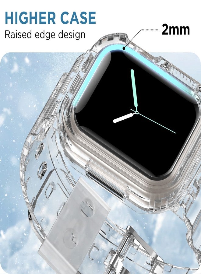 DABAOZA 5 Packs Compatible for Clear Apple Watch Band 45mm 44mm 42mm, Jelly Crystal Women Men TPU Strap for iWatch Series 11 10 9 8 7 6 SE 5 4 3 2 1 Ultra 3 2 (45/44/42, Neon Series) - Image 4
