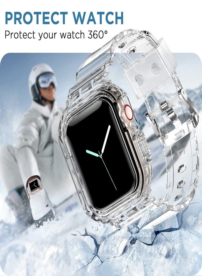DABAOZA 5 Packs Compatible for Clear Apple Watch Band 45mm 44mm 42mm, Jelly Crystal Women Men TPU Strap for iWatch Series 11 10 9 8 7 6 SE 5 4 3 2 1 Ultra 3 2 (45/44/42, Neon Series) - Image 5