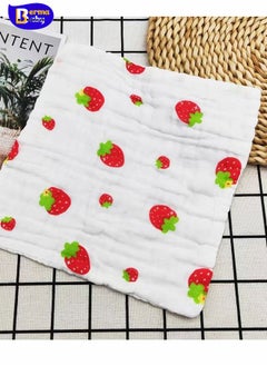 Berma Baby Baby  Washcloths Newborn Face Towel - Baby Muslin Burp Cloths 1Pack Soft Absorbent Natural Cotton Wash Towel 25*25CM Baby Bath Towels Wipes Baby Registry as Shower Muslin 6 Layers Cotton Soft Baby Face Towel Handkerchief Bathing Feeding Face Washcloth  - Image 1