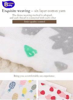 Berma Baby Baby  Washcloths Newborn Face Towel - Baby Muslin Burp Cloths 1Pack Soft Absorbent Natural Cotton Wash Towel 25*25CM Baby Bath Towels Wipes Baby Registry as Shower Muslin 6 Layers Cotton Soft Baby Face Towel Handkerchief Bathing Feeding Face Washcloth  - Image 3
