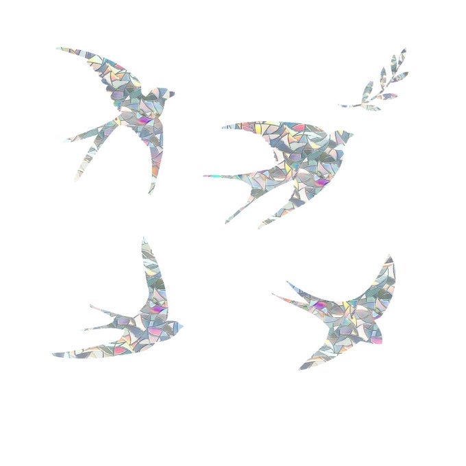 SWALLOW STATIC WINDOW CLINGS ANTI COLLISION WINDOW DECALS FOR BIRD STRIKES GLASS AWARENESS STICKERS STOP BIRDS FLYING INTO WINDOWS SET OF 20