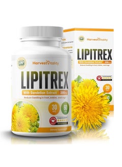 Swollen Feet and Ankles? Lipitrex Helps Reduce Swelling in Legs and Feet from Water Retention, Edema, & Slows Your Ankles from Swelling - Best for an Ankle That is Swollen, Swollen Foot, Edema in Leg