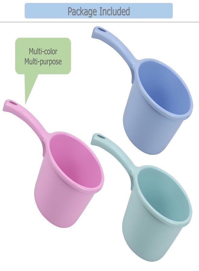 EIKS 3 Pack Plastic Water Ladle for Scooping & Dispensing Water, Used for Washing Hair Kitchen Garden Bath Cleaning Application - Image 2