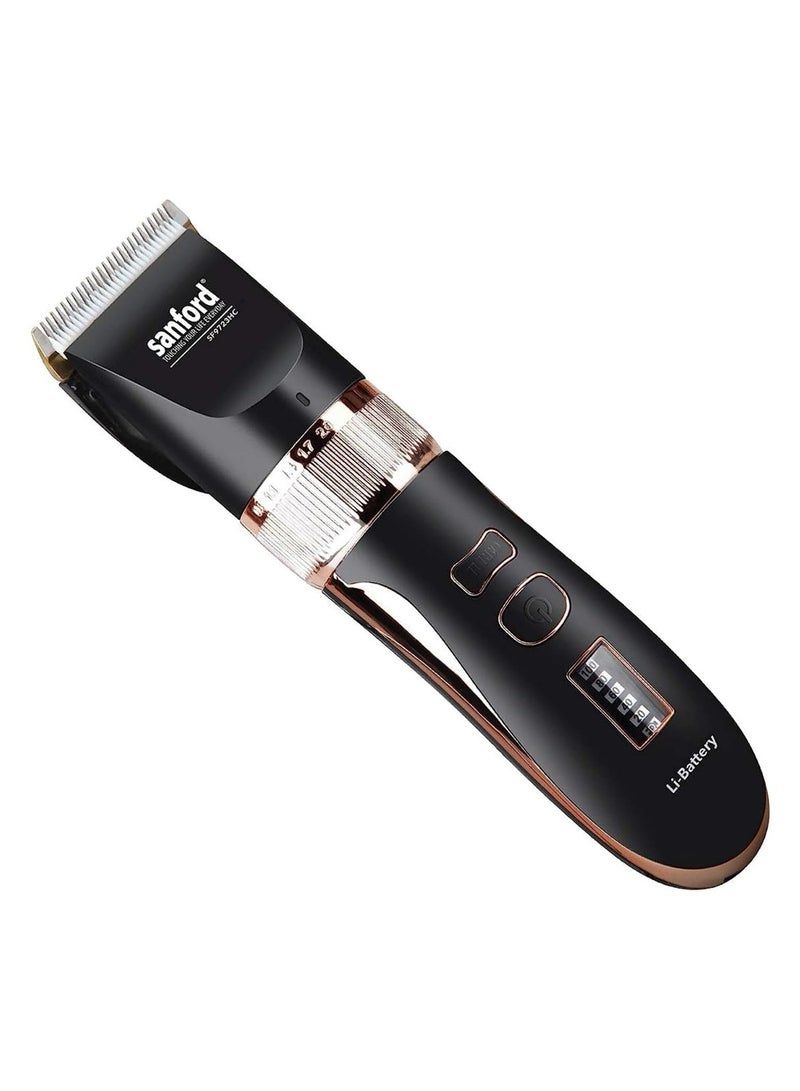 Sanford مقص شعر قابل لإعادة الشحن أسود/ذهبي - Image 1