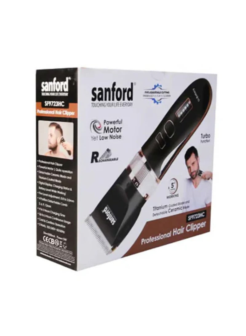 Sanford مقص شعر قابل لإعادة الشحن أسود/ذهبي - Image 5