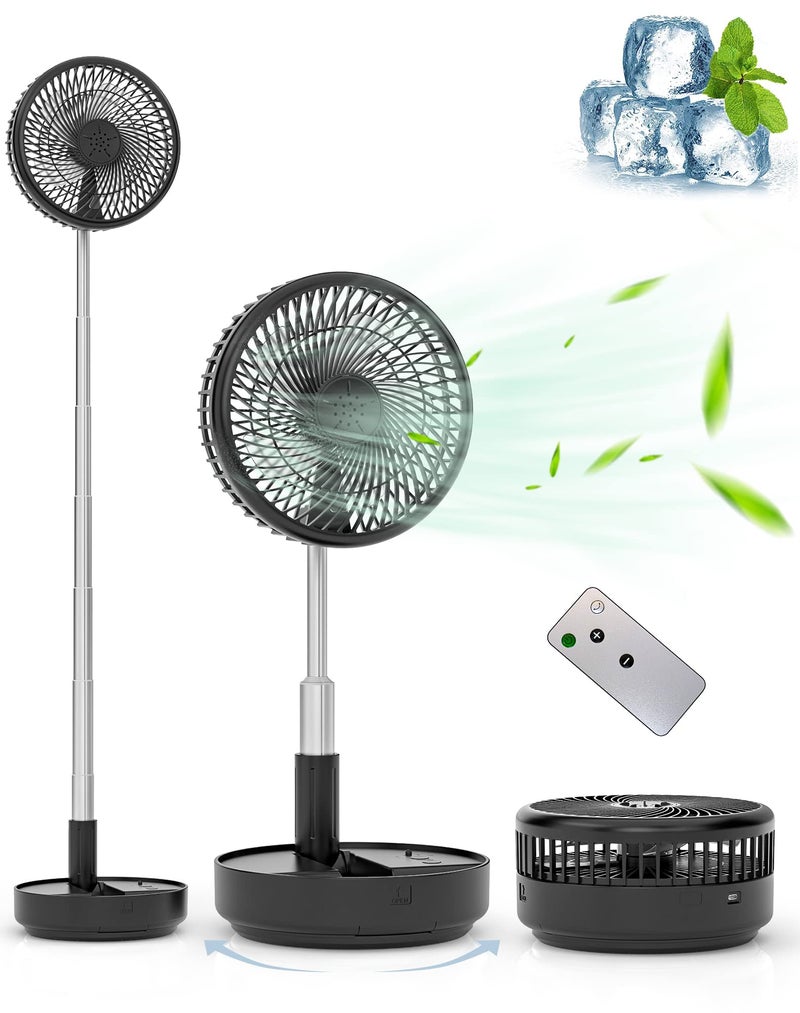 Primevolve Portable Oscillating Standing FanRechargeable Battery Operated USB Floor Table Desk Fan with Remote Bedroom Camping Travel Fans Pink 77
