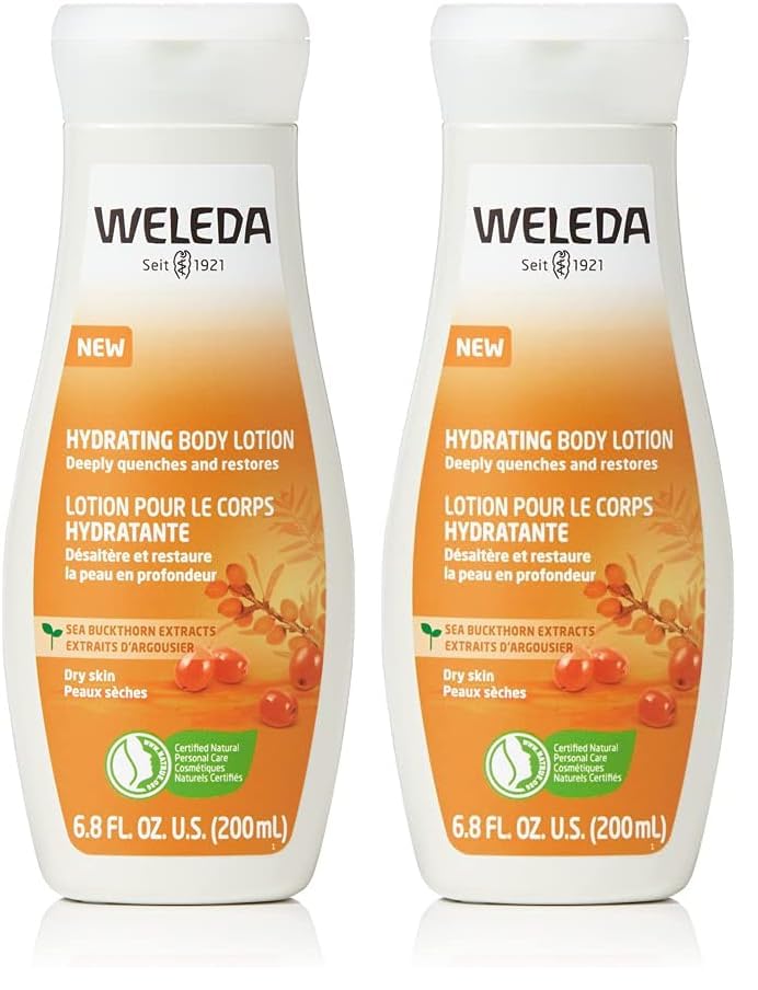 Weleda Hydrating Sea Buckthorn Body Lotion, 6.8 Fluid Ounces (Pack Of 2)