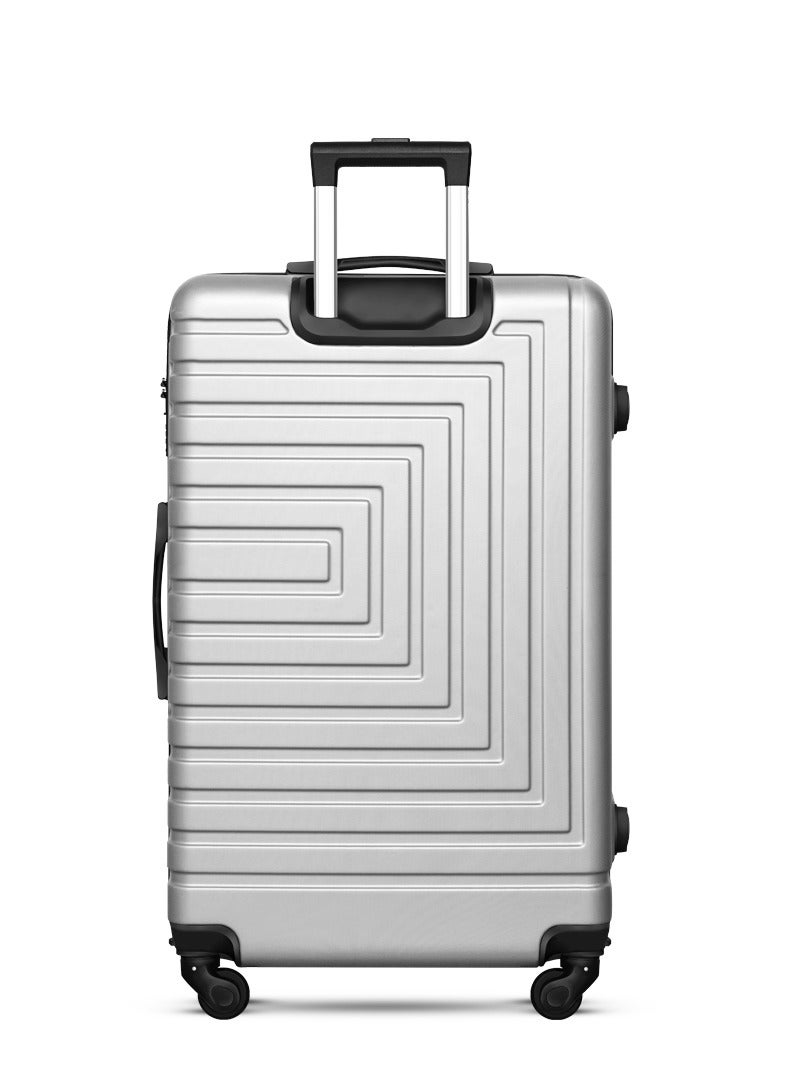 منيك مجموعة حقائب الحج  من  قطع | ترولي بعجلات دوارة  درجة ومقبض ناعم وقفل  | مقاس كابينة  بوصة، متوسط  بوصة، كبير  بوصة | فضي - Image 3