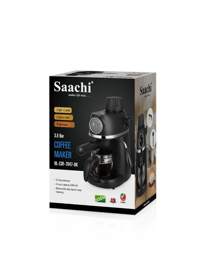 Saaachi Saachi Coffee Maker with 3.5 bar pressure NL-COF-7047-BK - Image 4