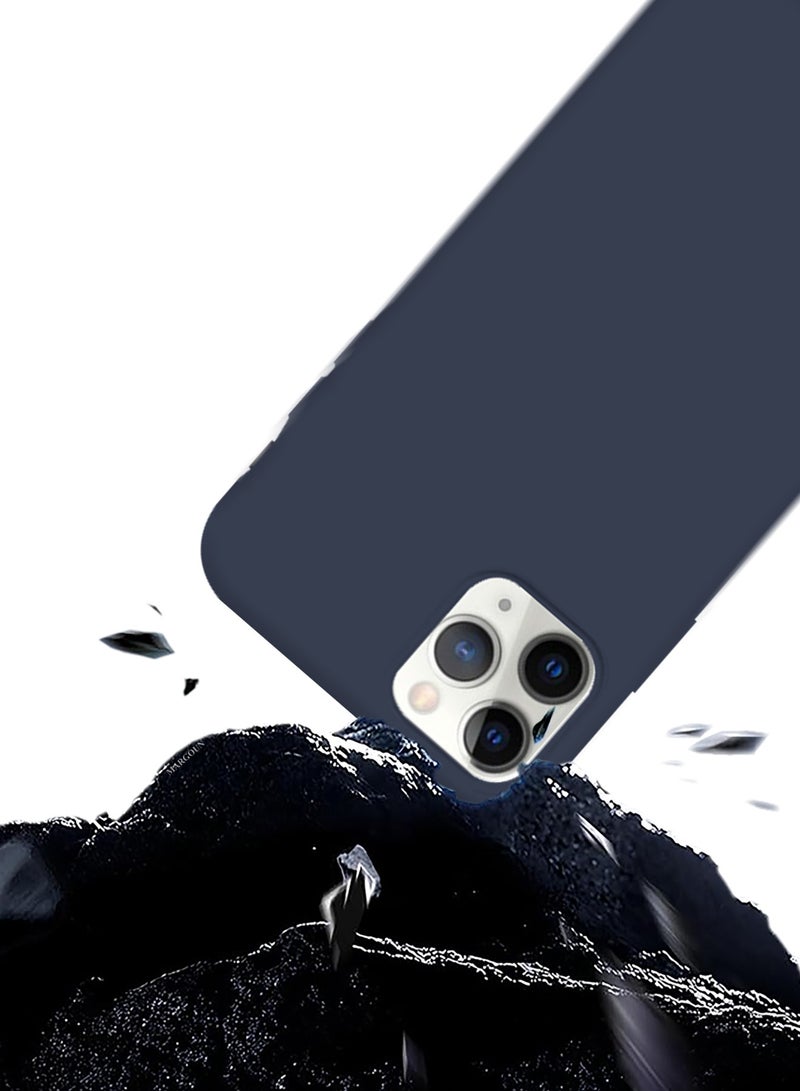 CATANES Soft Silky Silicone Case Cover for Apple iPhone 11 Pro - Full Body Protection - Dark Blue - Image 4