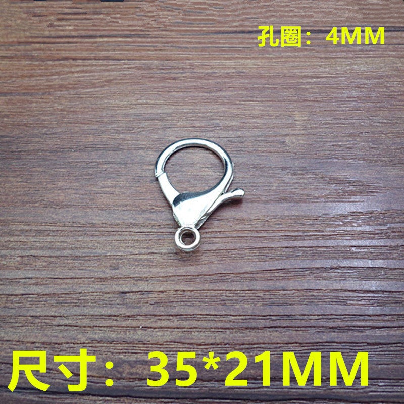 Keychain pendant key chain ring pendant dog buckle necklace buckle diy jewelry accessories lobster buckle Accessories Wholesale 35mm lobster clasp 