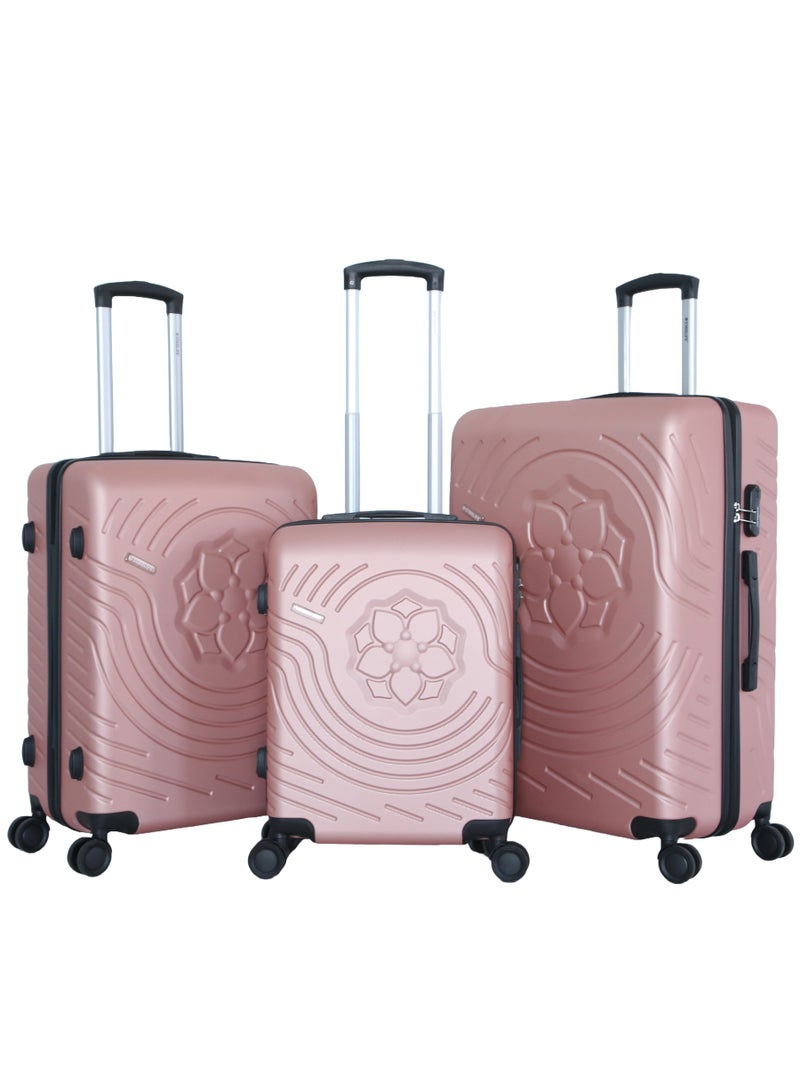 STARLIFE 3 Piece ABS Hard side Trolley Luggage Set Spinner Wheels with Number Lock - Image 1