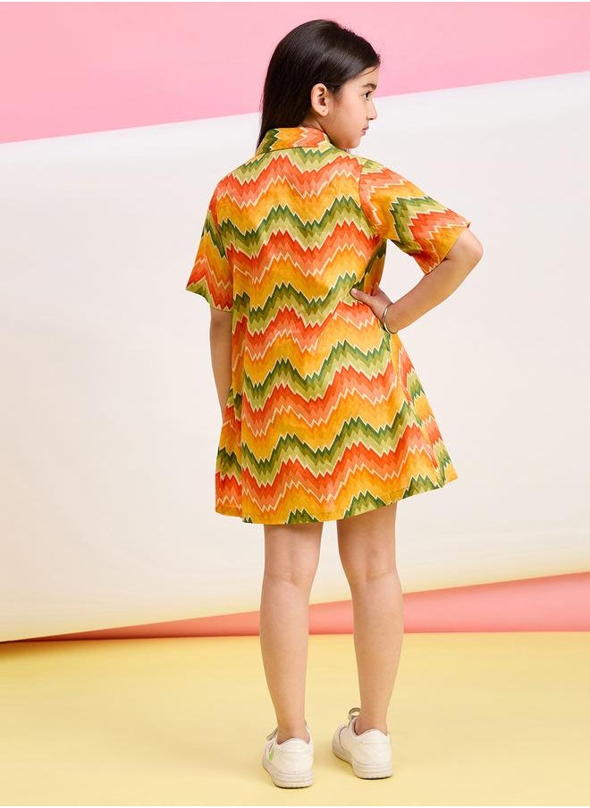 Stylo Bug Stylo Bug Multicolored Geometric Print Shirt and Shorts Set  - Image 4