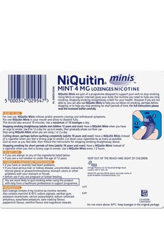 NiQuitin Lozenges Mini Mint 4mg 60 Lozenges.  - Image 5