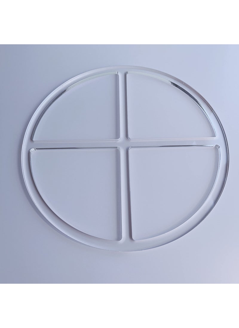 Phocaea Round 4 Pocket Valet Tray Router Templates Clear Acrylic Template Woodworking Router Template 