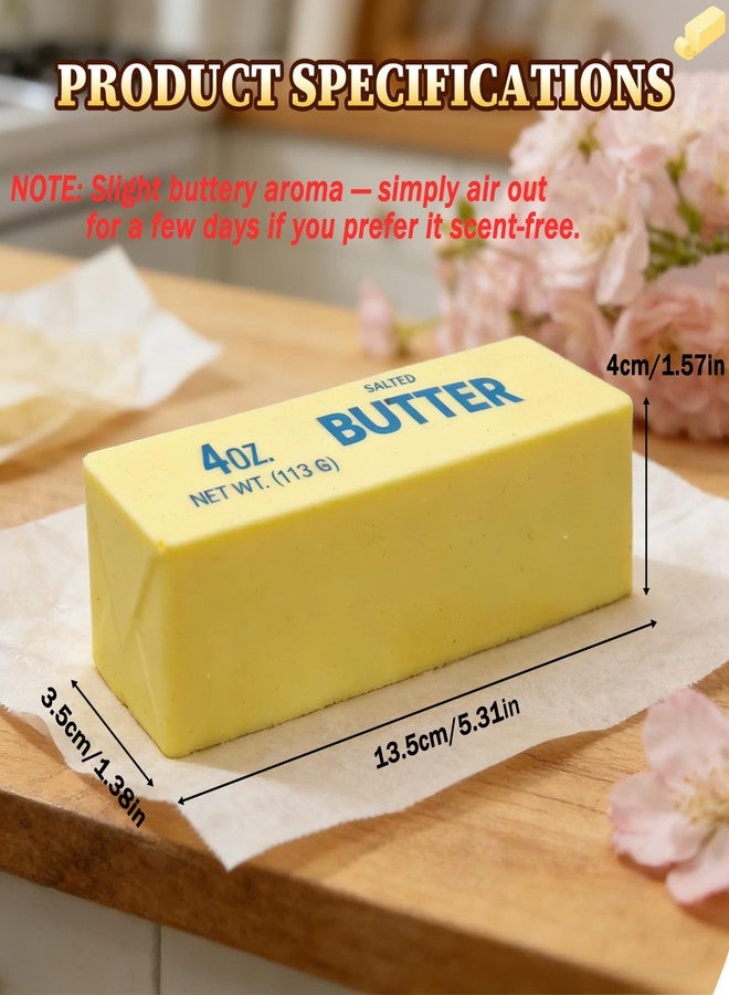 PMDYBY Butter Squishy, Slow Rebound Cute Butter Squeeze Stress Balls, Realistic Butter Stick Soft Squeeze Toys, Sensory Stress Relief Squishies Soft & Stretchy Fidget Toys for Anxiety Relief Party Favors - Image 4